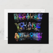 Because You Are Awesome Briefkaart (Voorkant / Achterkant)