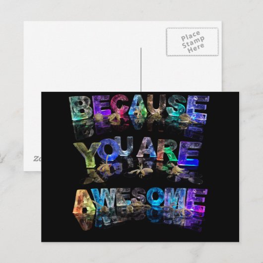 Because You Are Awesome Briefkaart (Voorkant / Achterkant)