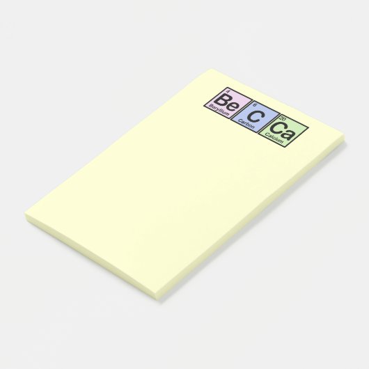 Becca gemaakt van elementen post-it® notes (Schuin)