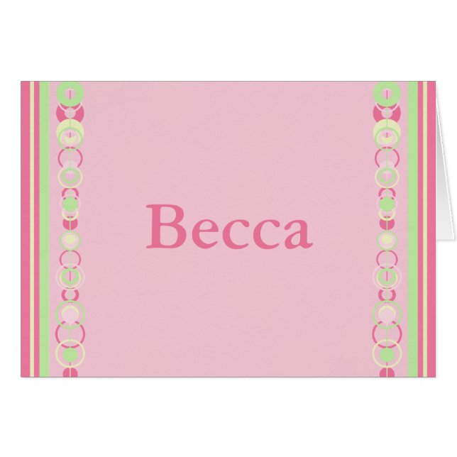 Becca Modern Circles Name Card (Voorkant Horizontaal)