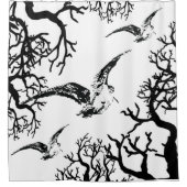 Beccacce maliarde in volo tra rami douchegordijn (Voorkant)