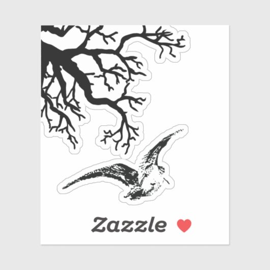 Beccaccia in volo sticker (Vel)