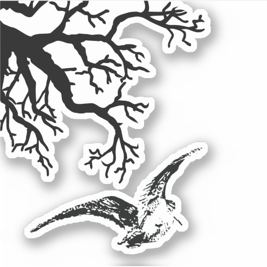 Beccaccia in volo sticker (Voorkant)