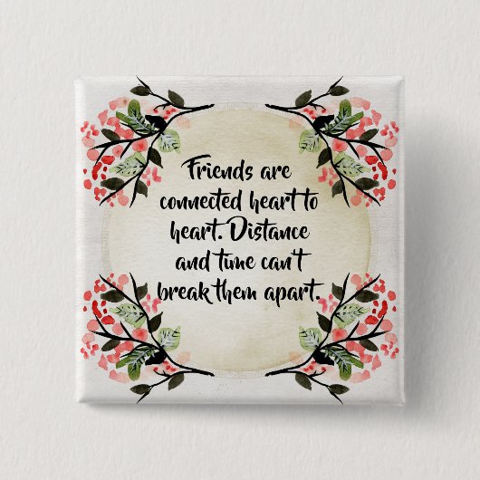 Becca's inspiratie - Friends Pin Vierkante Button 5,1 Cm (Voorkant)