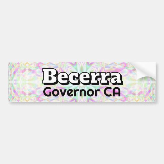 Becerra gouverneur CA Bumpersticker (Voorkant)