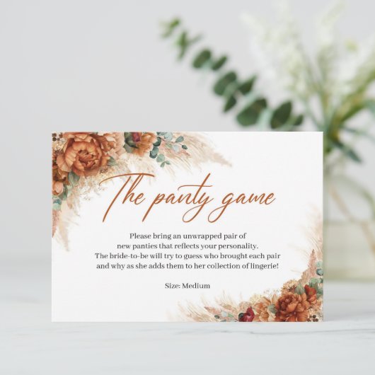 Bech tropical terrascotta greenery The panty game Informatiekaartje (Staand voorkant)