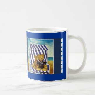 Becher Aquarell-Motiv "Teddys im Strandkorb" Koffiemok