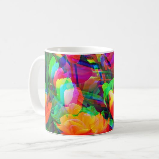 Becher mit Flower Power - Blumenpracht 5 Koffiemok (Voorkant links)