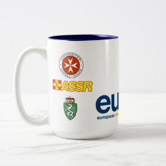 Becher Mug Tasse EURAMET Tweekleurige Koffiemok