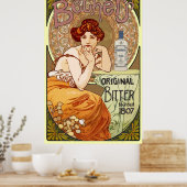 Bechers Bitter alfons Mucha ~ Art Nouveau Poster (Keuken)