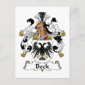 Beck Family Crest Briefkaart (Voorkant)