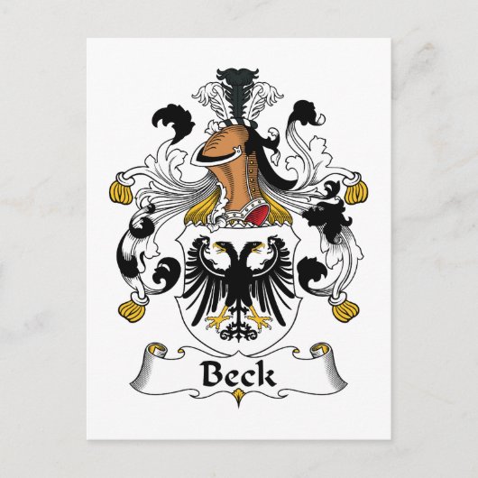 Beck Family Crest Briefkaart (Voorkant)