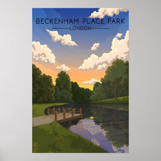 Beckenham Place Park Londen Reisposter Poster (Voorkant)