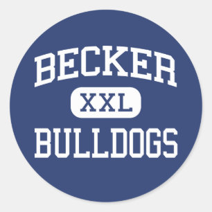 Becker - Bulldogs - High School - Becker Minnesota Ronde Sticker