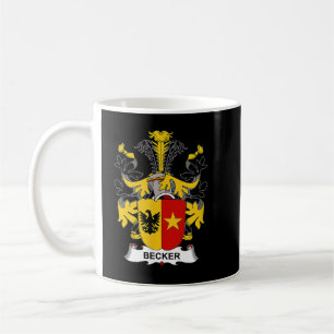Becker Coat of Arms Family Crest Koffiemok