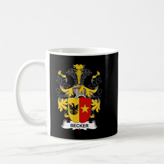 Becker Coat of Arms Family Crest Koffiemok (Links)