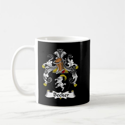 Becker Coat of Arms Family Crest Premium Koffiemok (Links)