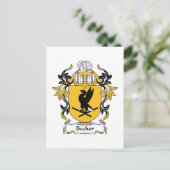 Becker Family Crest Briefkaart (Staand voorkant)