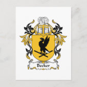 Becker Family Crest Briefkaart (Voorkant)