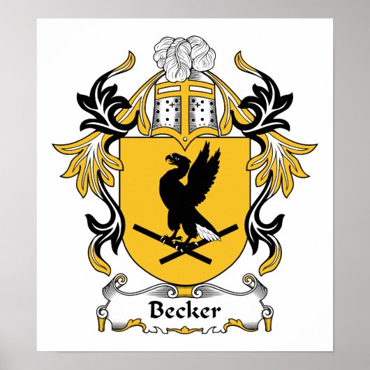 Becker Family Crest Poster (Voorkant)