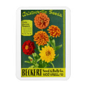  Beckert Seed & Bulb Co. Zinnia Packet Magneet (Verticaal)