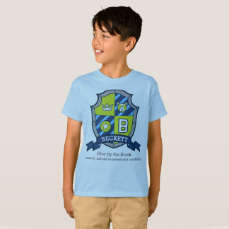 Beckett jongensnaam betekenis beer ridders schild t-shirt