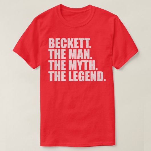 Beckett Naam Beckett Voornaam T-shirt (Design voorkant)