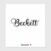 Beckett Naam - Handgeschreven kalligrafie Sticker (Vel)