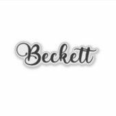 Beckett Naam - Handgeschreven kalligrafie Sticker (Voorkant)