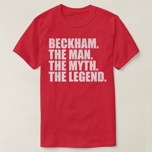 BeckhamBeckham Naam Beckham Voornaam T-shirt (Design voorkant)