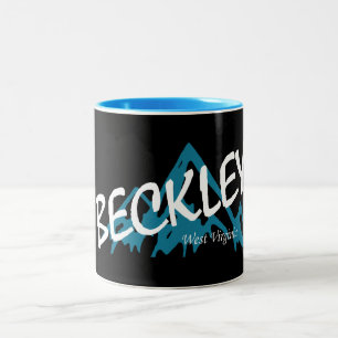 Beckley West Virginia Bergen Tweekleurige Koffiemok