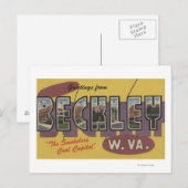 Beckley, West Virginia - Grote Letter-scènes Briefkaart (Voorkant / Achterkant)