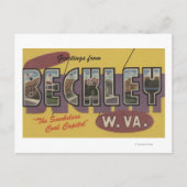 Beckley, West Virginia - Grote Letter-scènes Briefkaart (Voorkant)