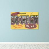 Beckley, West Virginia - Grote Letter-scènes Canvas Afdruk (Insitu (Houten vloer))