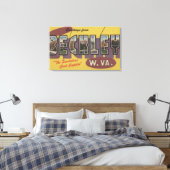 Beckley, West Virginia - Grote Letter-scènes Canvas Afdruk (Insitu (Slaapkamer))