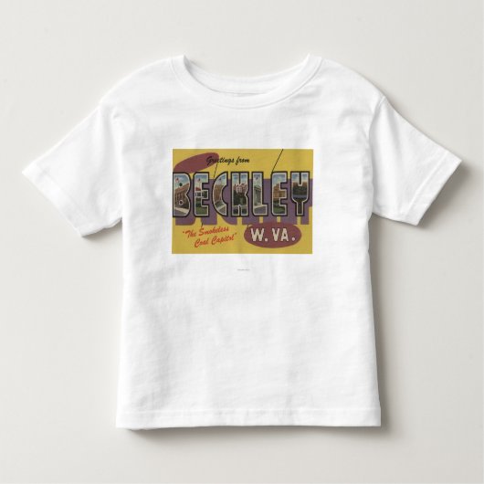 Beckley, West Virginia - Grote Letter-scènes Kinder Shirts (Voorkant)