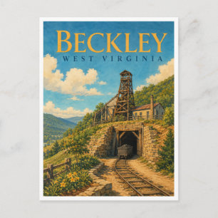Beckley West Virginia Kolenmijn GeoSaga Briefkaart