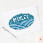 Beckley West Virginia Outdoors Ovale Sticker (Envelop)
