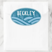 Beckley West Virginia Outdoors Ovale Sticker (Tas)