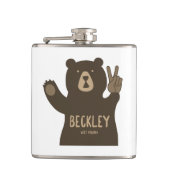 Beckley West Virginia Peace Beer Heupfles (Voorkant)