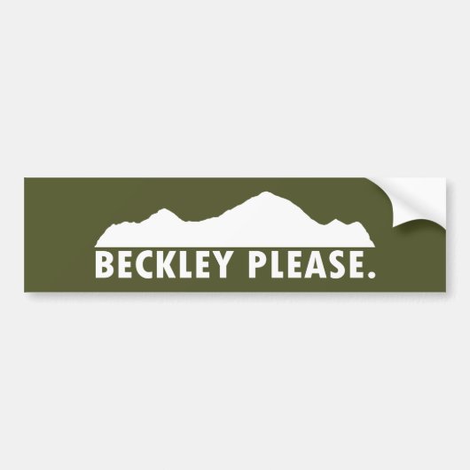 Beckley West Virginia Please Bumpersticker (Voorkant)