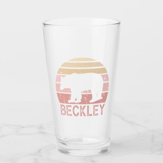 Beckley West Virginia Retro Beer Glas (Voorkant)
