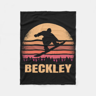 Beckley West Virginia Snowboarding OutdoorVintage Fleece Deken