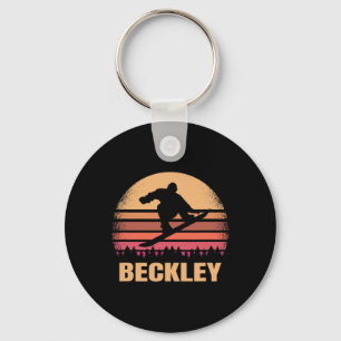Beckley West Virginia Snowboarding OutdoorVintage Sleutelhanger