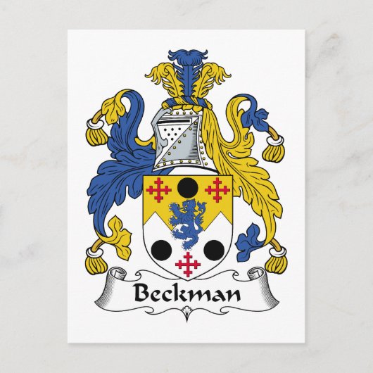 Beckman Family Crest Briefkaart (Voorkant)