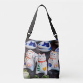 Beckoning cat figines crossbody tas (Voorkant)