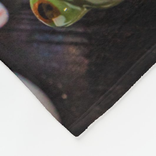 Beckoning cat figines fleece deken (Hoek)