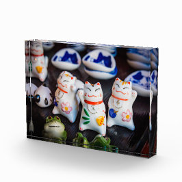 Beckoning cat figines fotoblokken