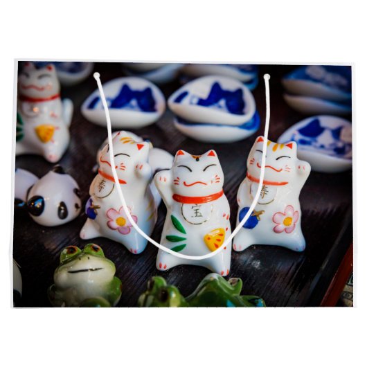 Beckoning cat figines groot cadeauzakje (Achterkant)