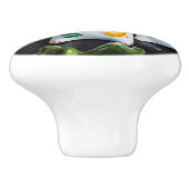 Beckoning cat figines keramische knop (Zijkant)